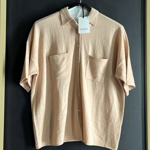 Naked Cashmere Rue Button-Up Cashmere Top NWT size -Medium